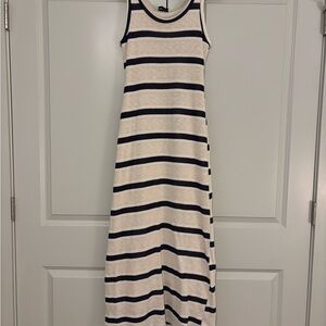 Gilli Black and White Striped Maxi Dress